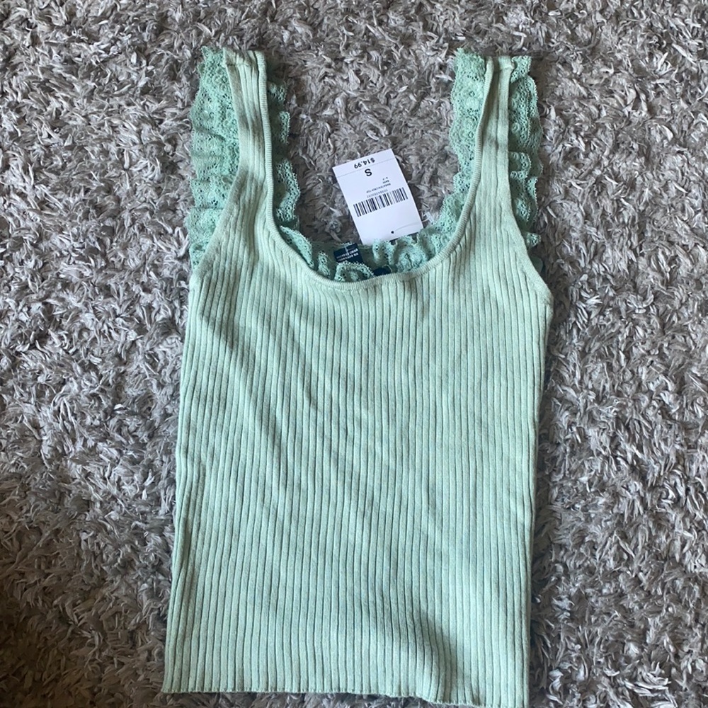 Super light green tank top